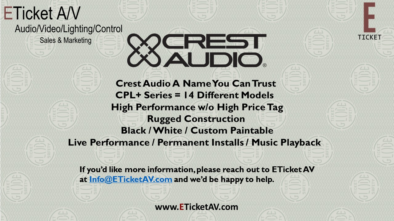 Crest Audio Resource Page ETicketAV